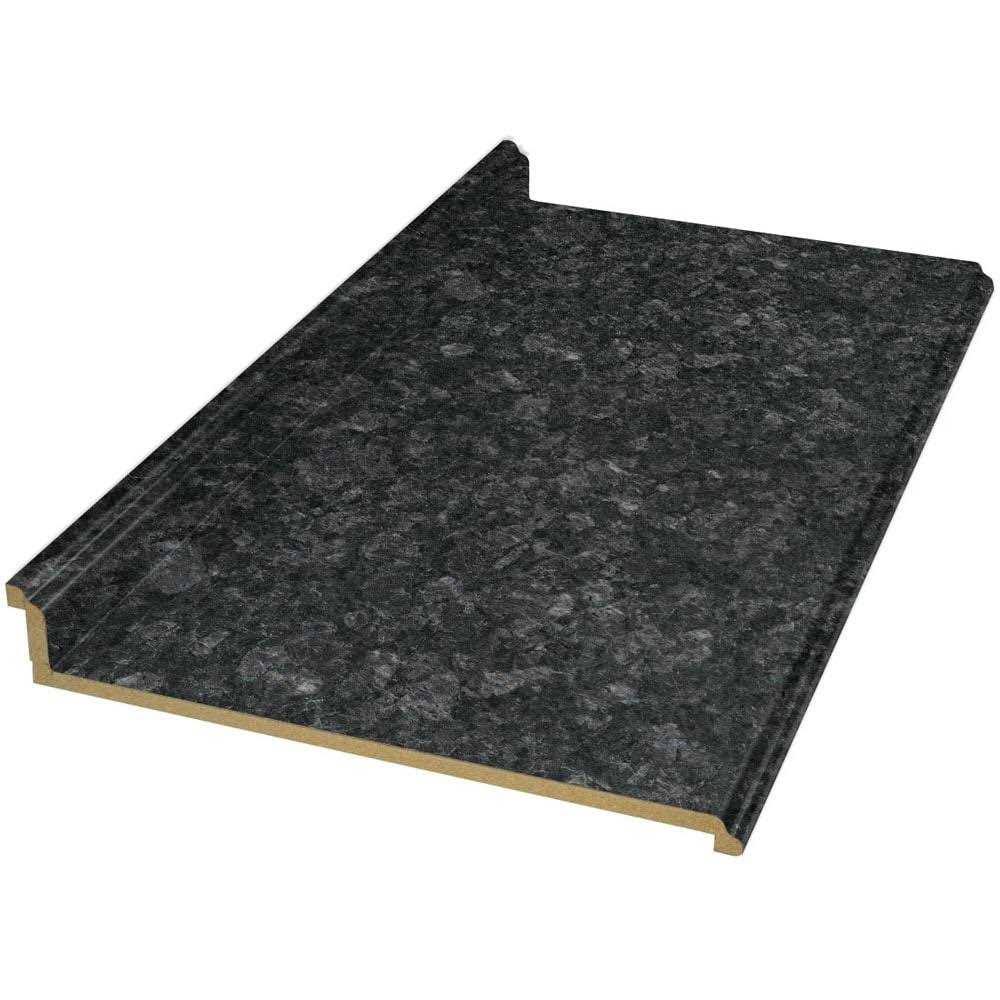 VT Dimensions Formica 4-ft Midnight Stone- Etchings Straight Laminate Kitchen Countertop in Black | 011358010496280-46
