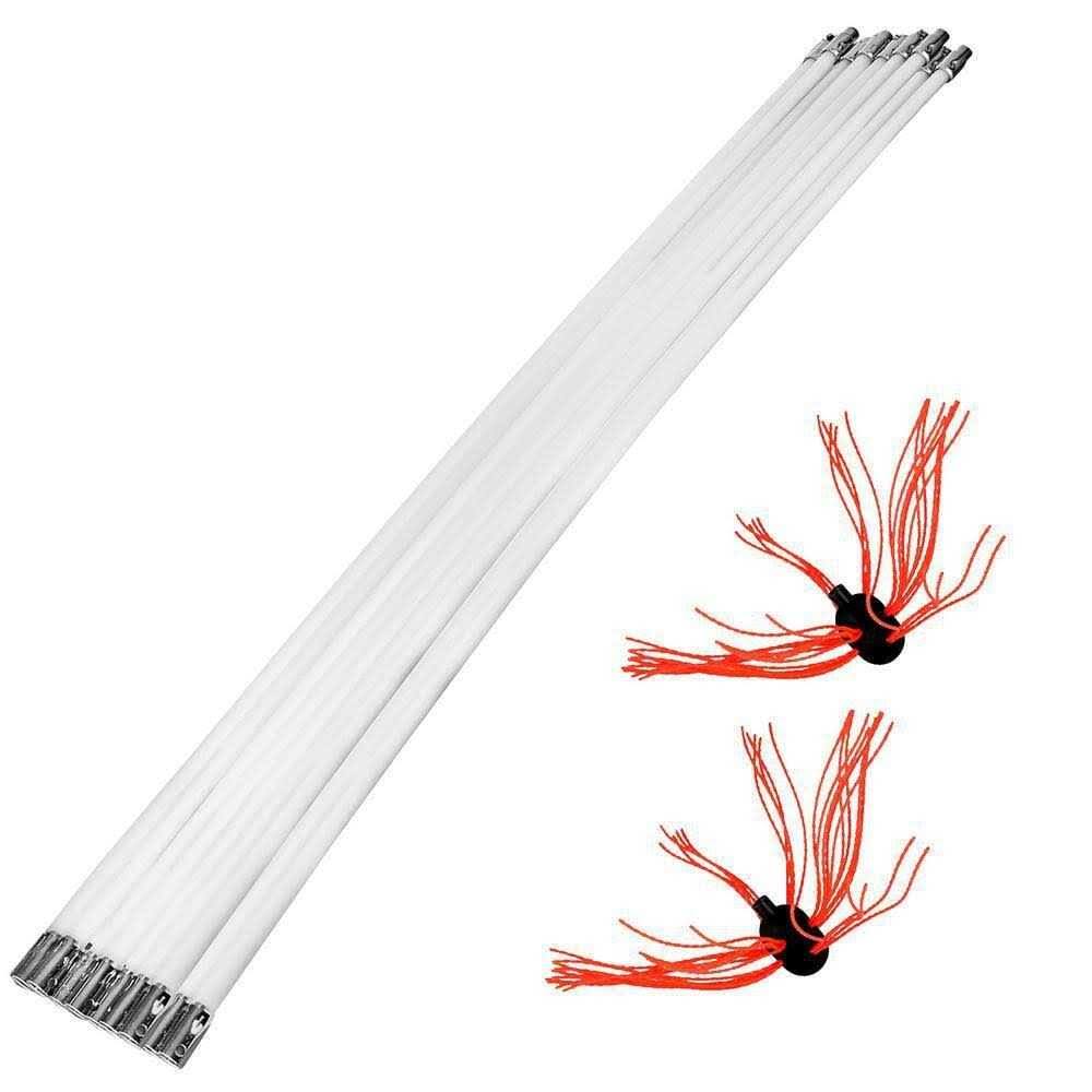 Chimney Sweep Kit 33 ft. Chimney Brush Kit with 10 Nylon Rods and 2 BR