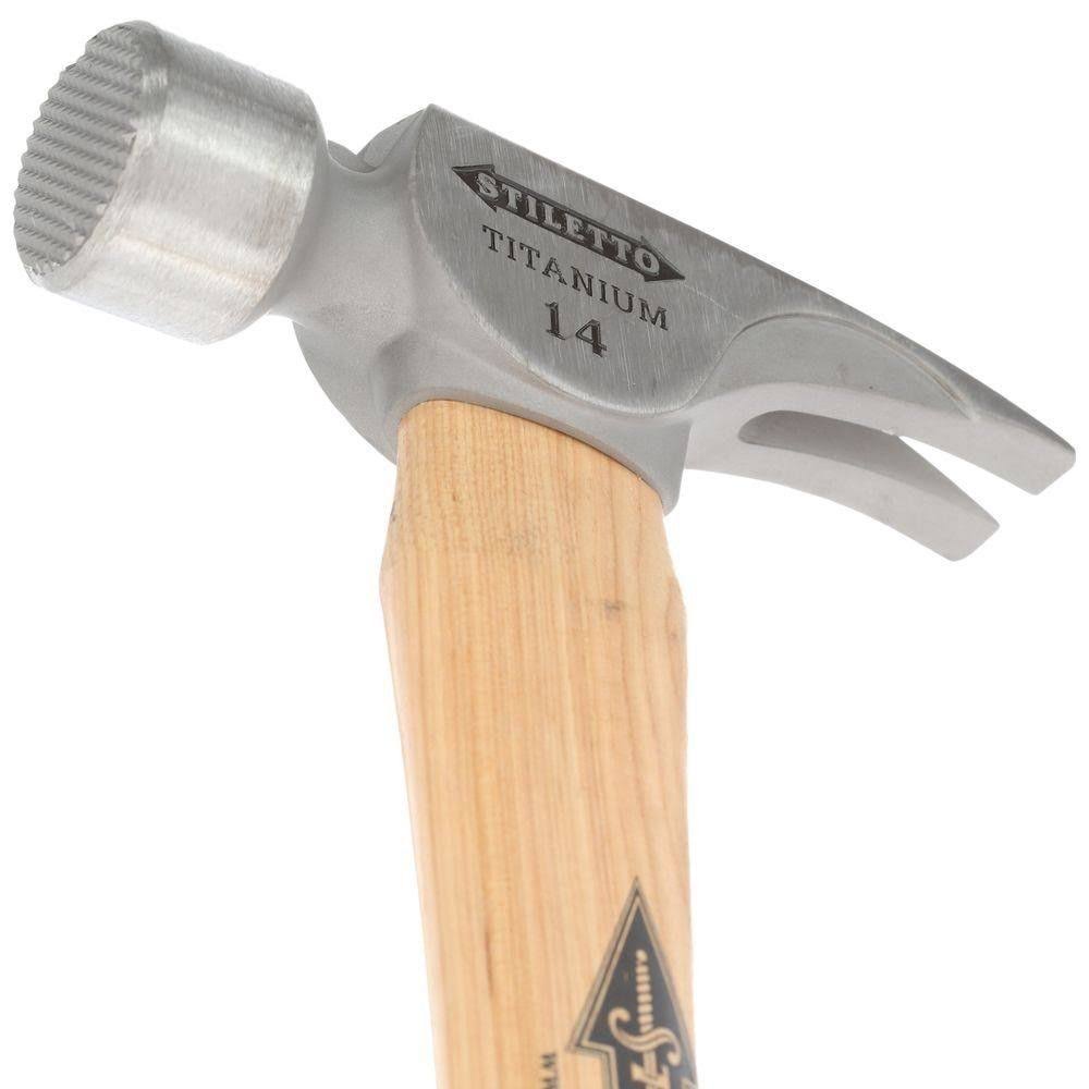 Stiletto TI14MC 14oz. Titanium Milled Face Curved Hickory Handle Hammer