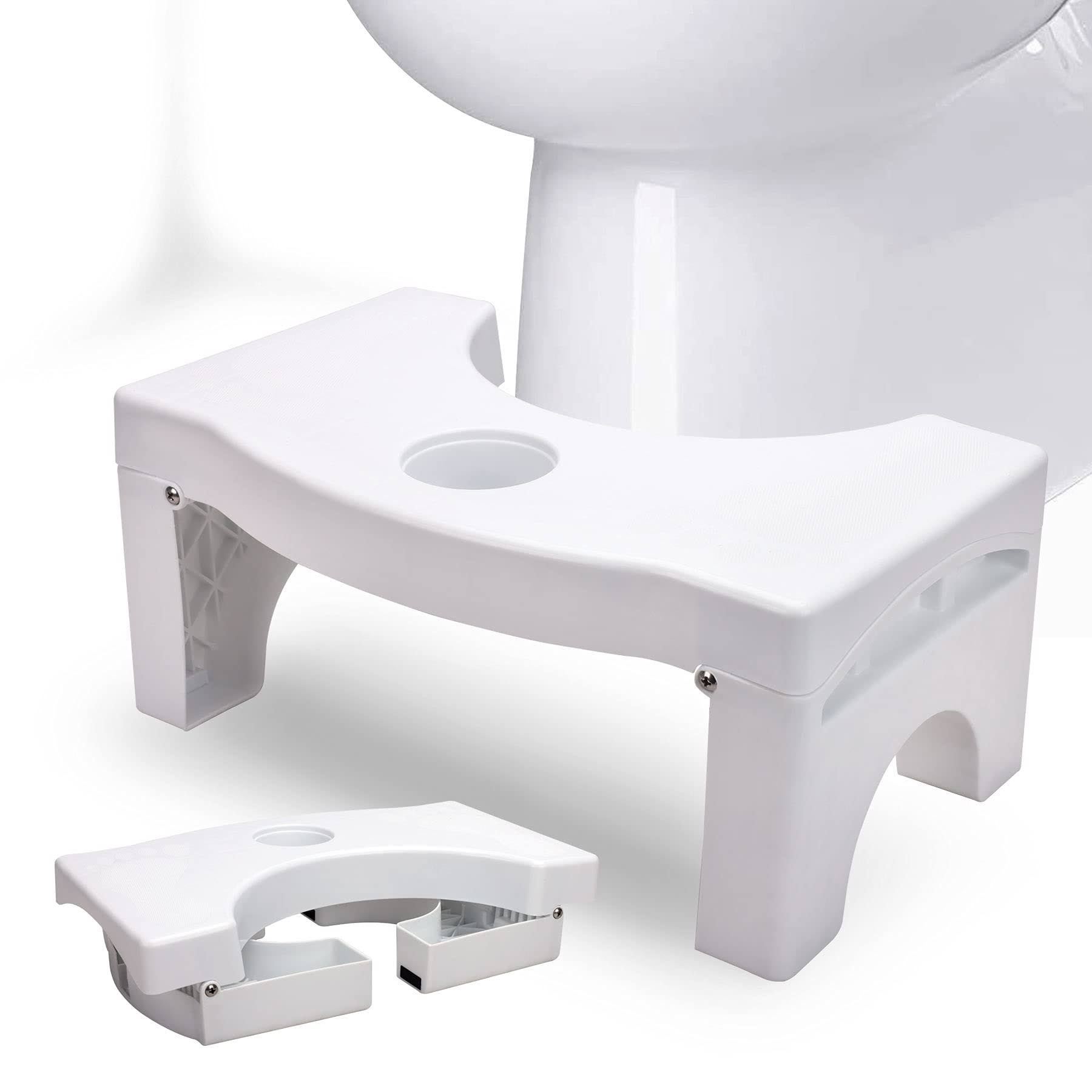 Auoace Foldable Toilet Potty Stool for Adults, 7