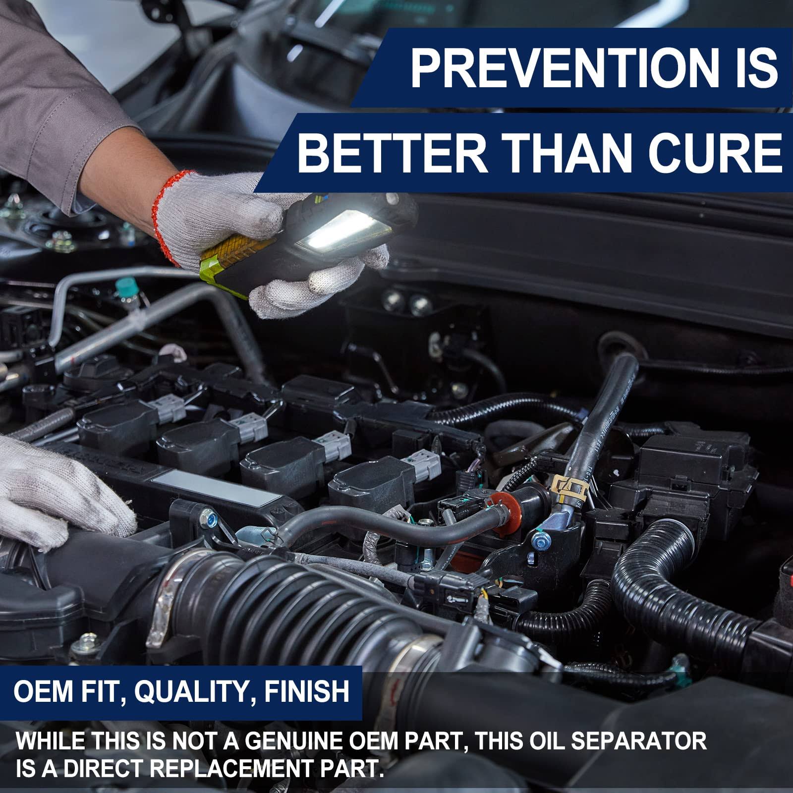 PCV Crankcase Vent Valve Breather Hose Kit Oil Separator Compatible with A3 A4 A5 Q5 TT VW Beetle CC Jetta Passat Seat Skoda replaces 06H103495