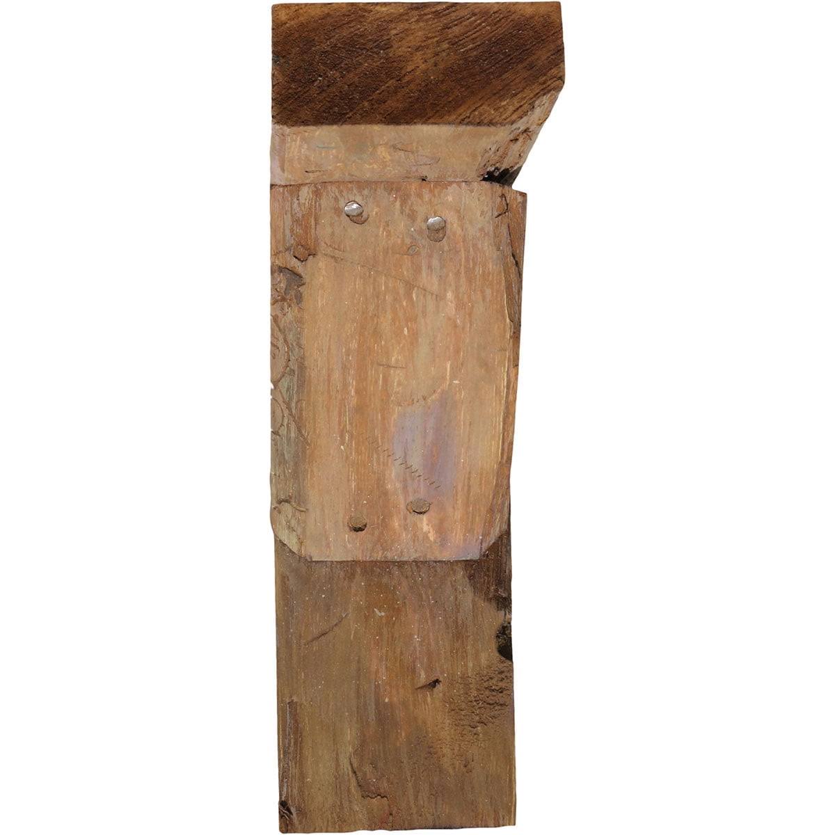 Ekena Millwork 3 1/2 inchw x 10 inchd x 14 inchh Vintage Farmhouse Bracket, Barnwood Decor Collection, Weathered Brown