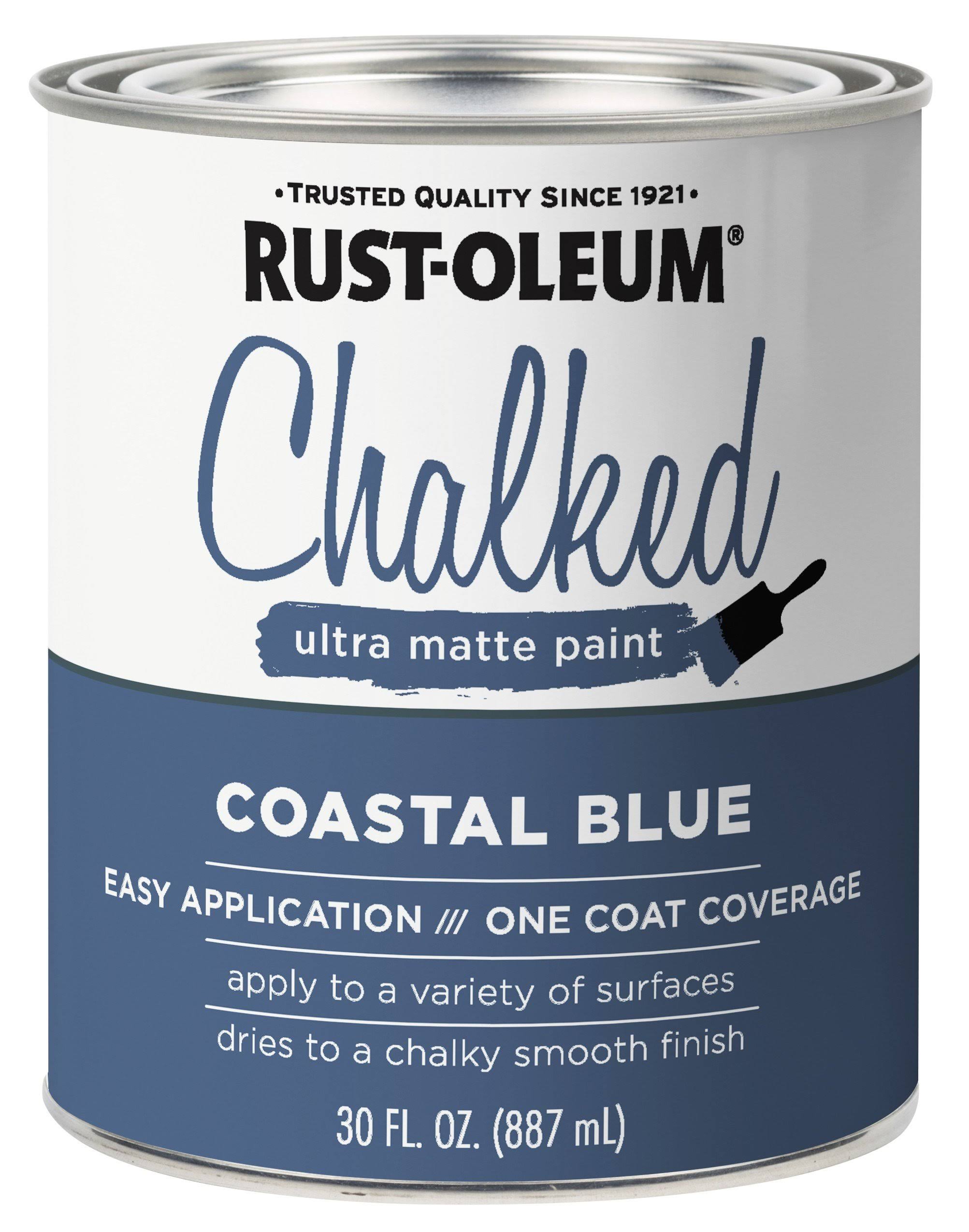 Rust-Oleum 329207 Chalked Ultra Matte Paint, 30 oz, Coastal Blue