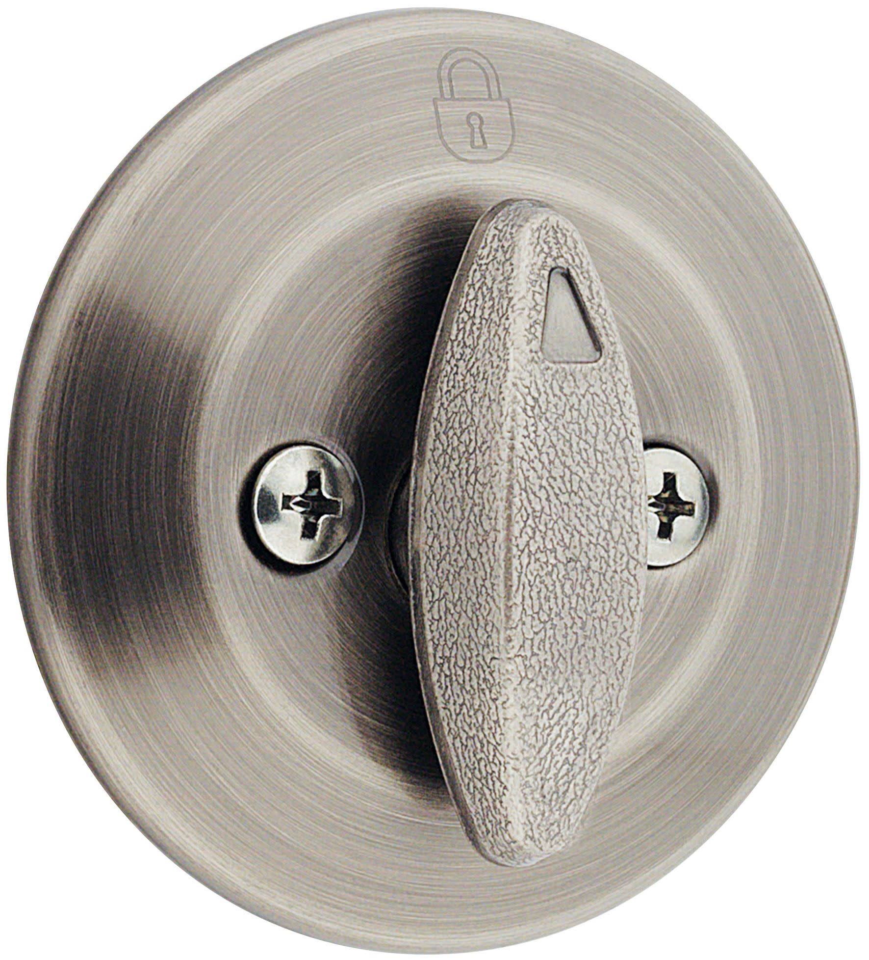 Kwikset 663 15A One Sided Deadbolt, Antique Nickel