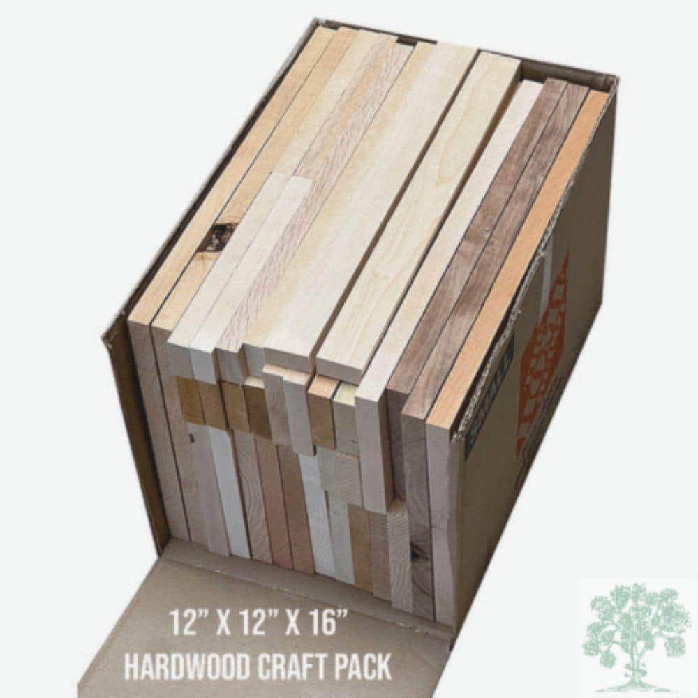 12 in. x 12 in. x 16 in. Kiln Dried Hardwood S4S Craft Boards