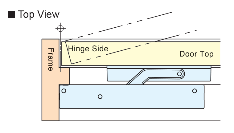 Sugatsune LDD-S-L/WT: Surface Mount Door Damper (Left)- White