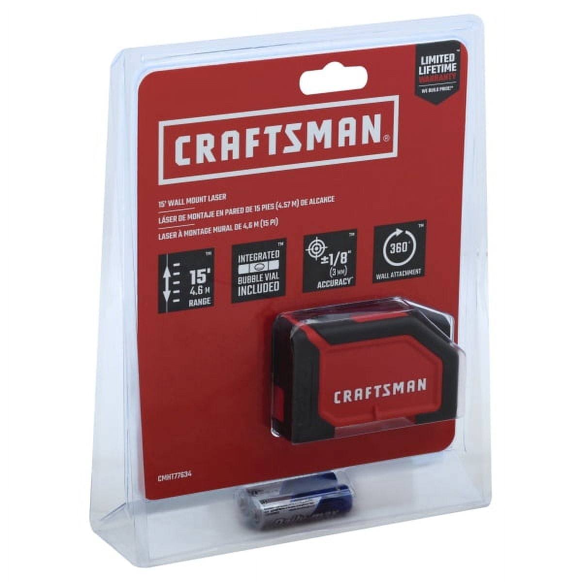 Craftsman Wall Mount Laser, 15 Feet