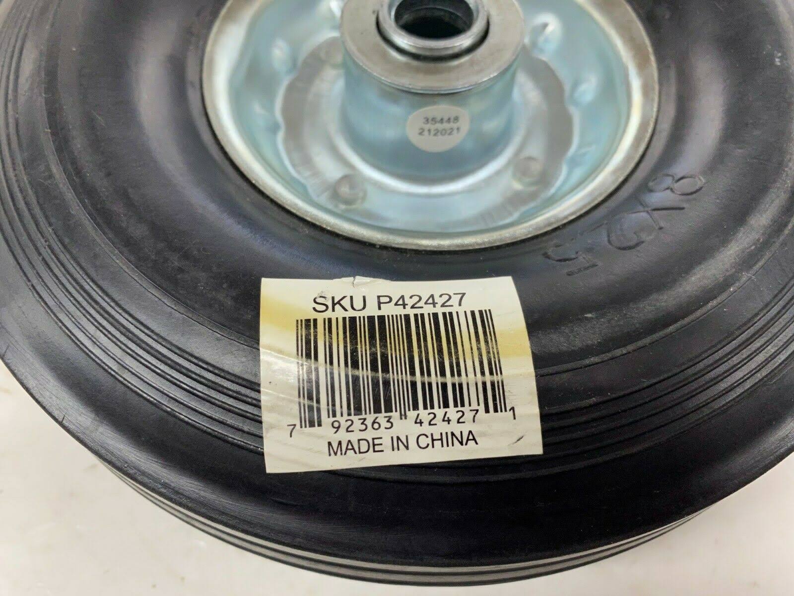 HAUL-MASTER 8 in. Solid Rubber Tire with Steel Hub