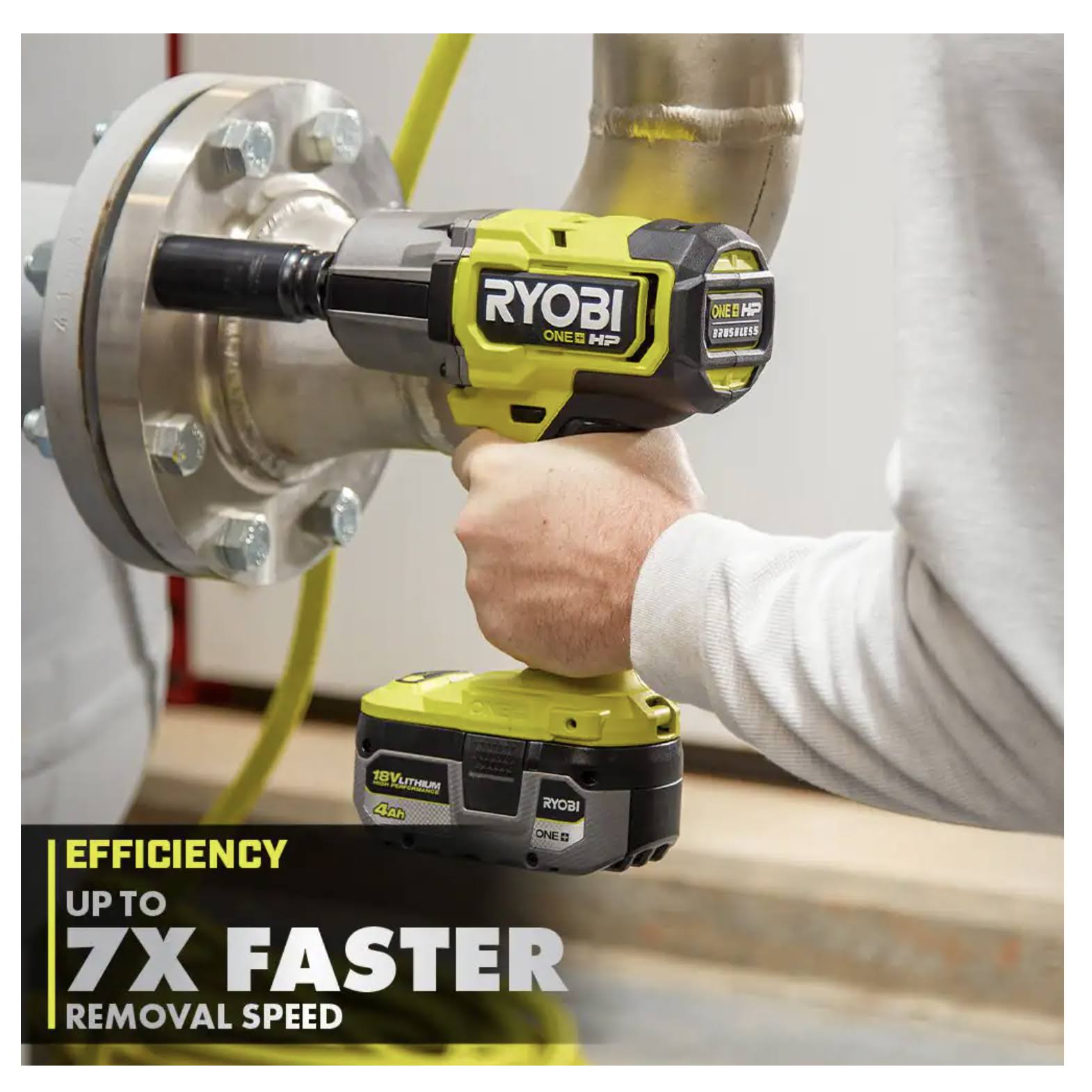 Ryobi PBLIW01B One+ HP 18V Brushless Cordless 4-Mode 1/2 in. High Torque Impact Wrench (Tool Only)