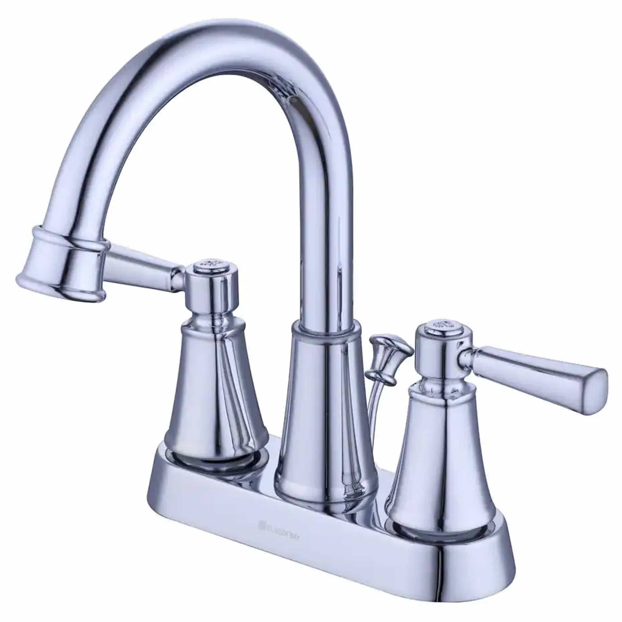 Glacier Bay Melina 4 in. Centerset Double Handle High-Arc Bathroom Faucet in Chrome