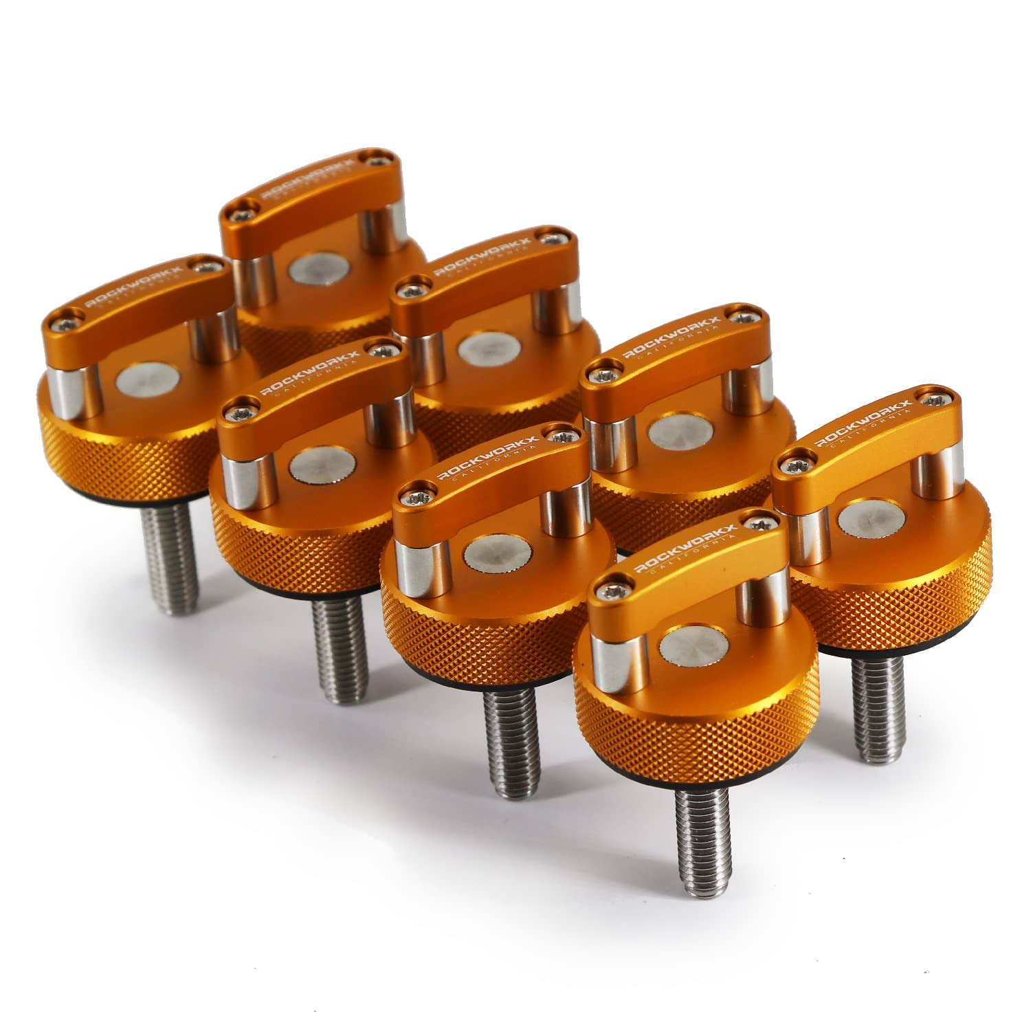 Ford Bronco | Hard Top Quick Removal Thumb Screws 8 Piece Set Orange