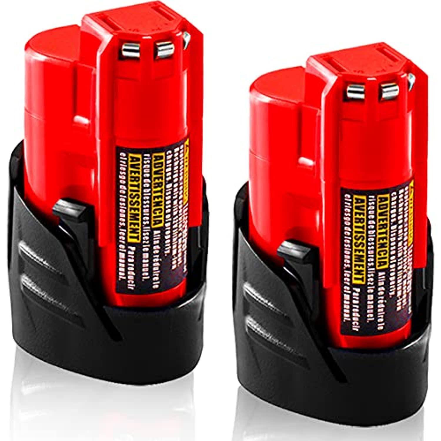 Upgrade! 2 Pack M12 3.0Ah Replacement Battery for Milwaukee 12V M12 Lithium Ion
