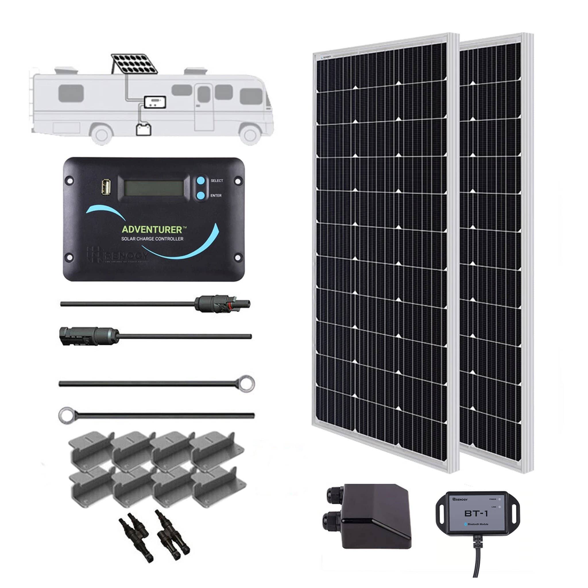Renogy 200 Watt 12 Volt Monocrystalline Solar RV Kit