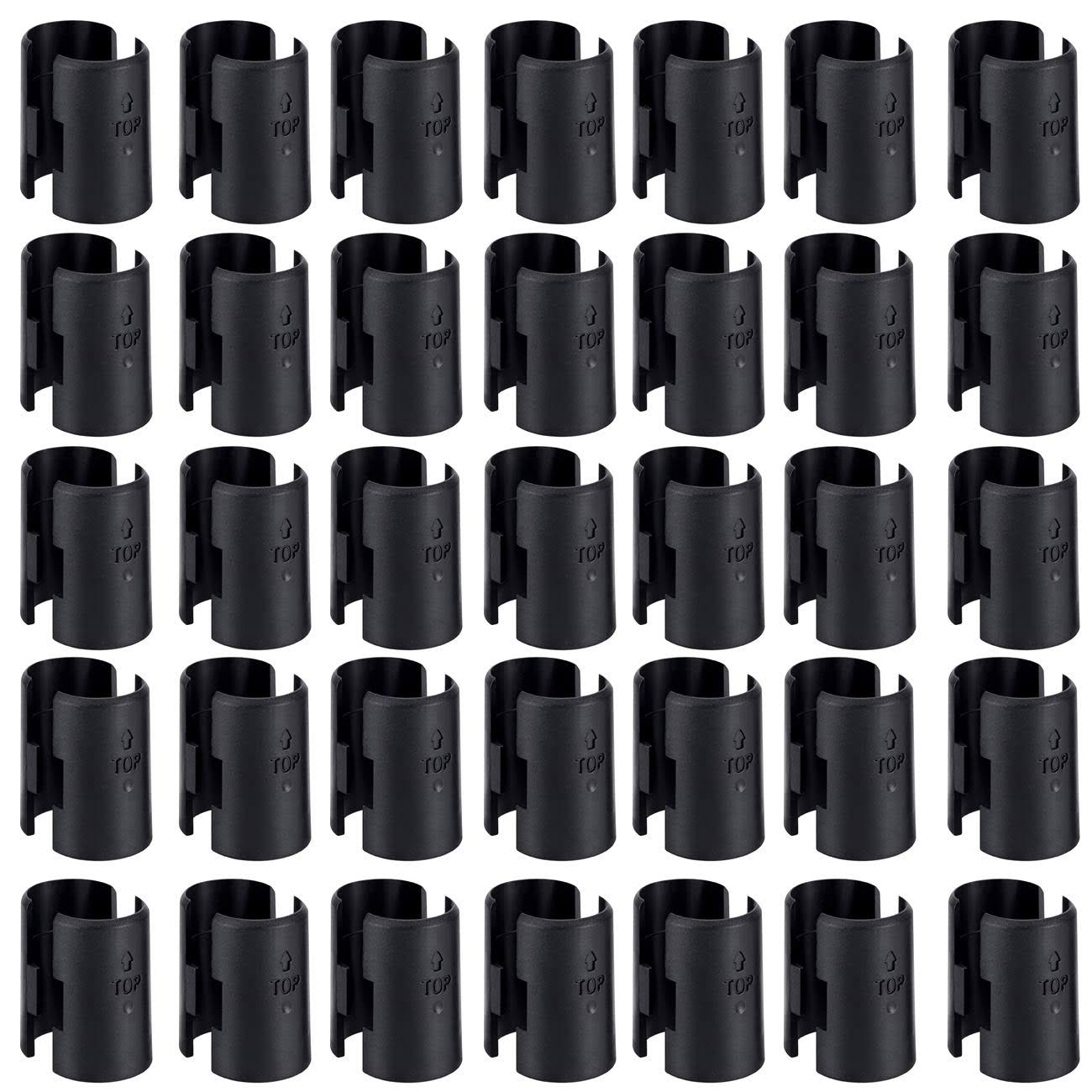 Apoulin Wire Shelf Clips- 50Pack Wire Shelving Shelf Lock Clips for 1' Post Shelvings, Black
