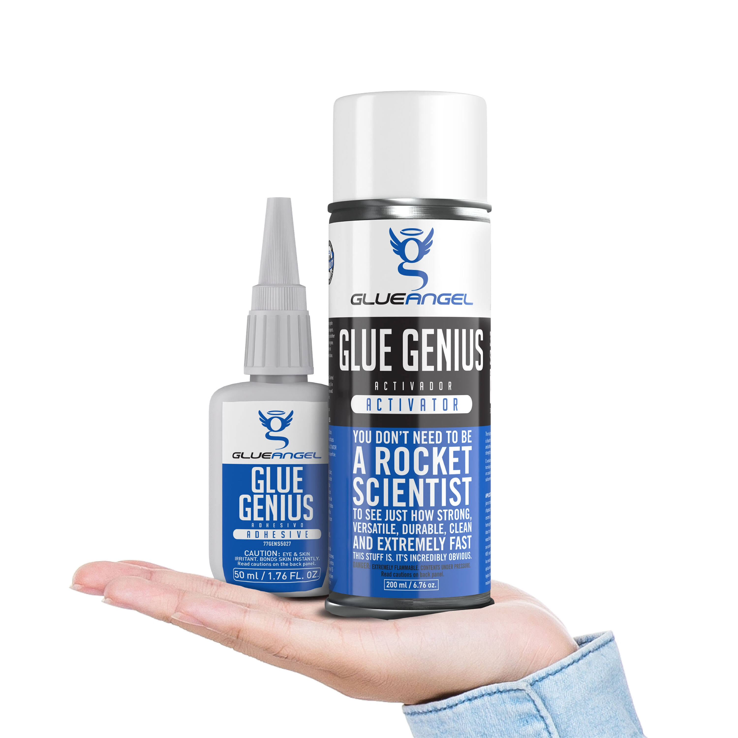 Glue Angel Glue Genius Super Glue and Activator Kit 8.45-fl oz Liquid All Purpose, Quick Dry, Flexible Multipurpose Adhesive | 77GENS5027