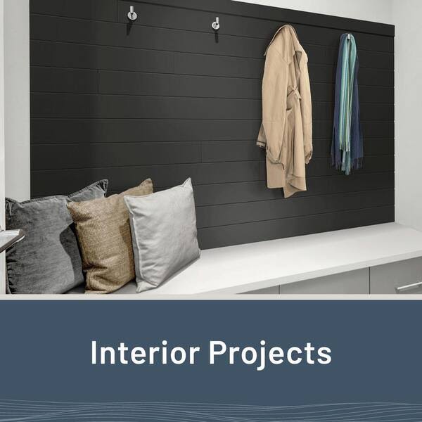 UFP-Edge 1 in. x 8 in. x 8 ft. Timeless Midnight Black Smooth Pine Nickel Gap Shiplap Board (4-Pack)