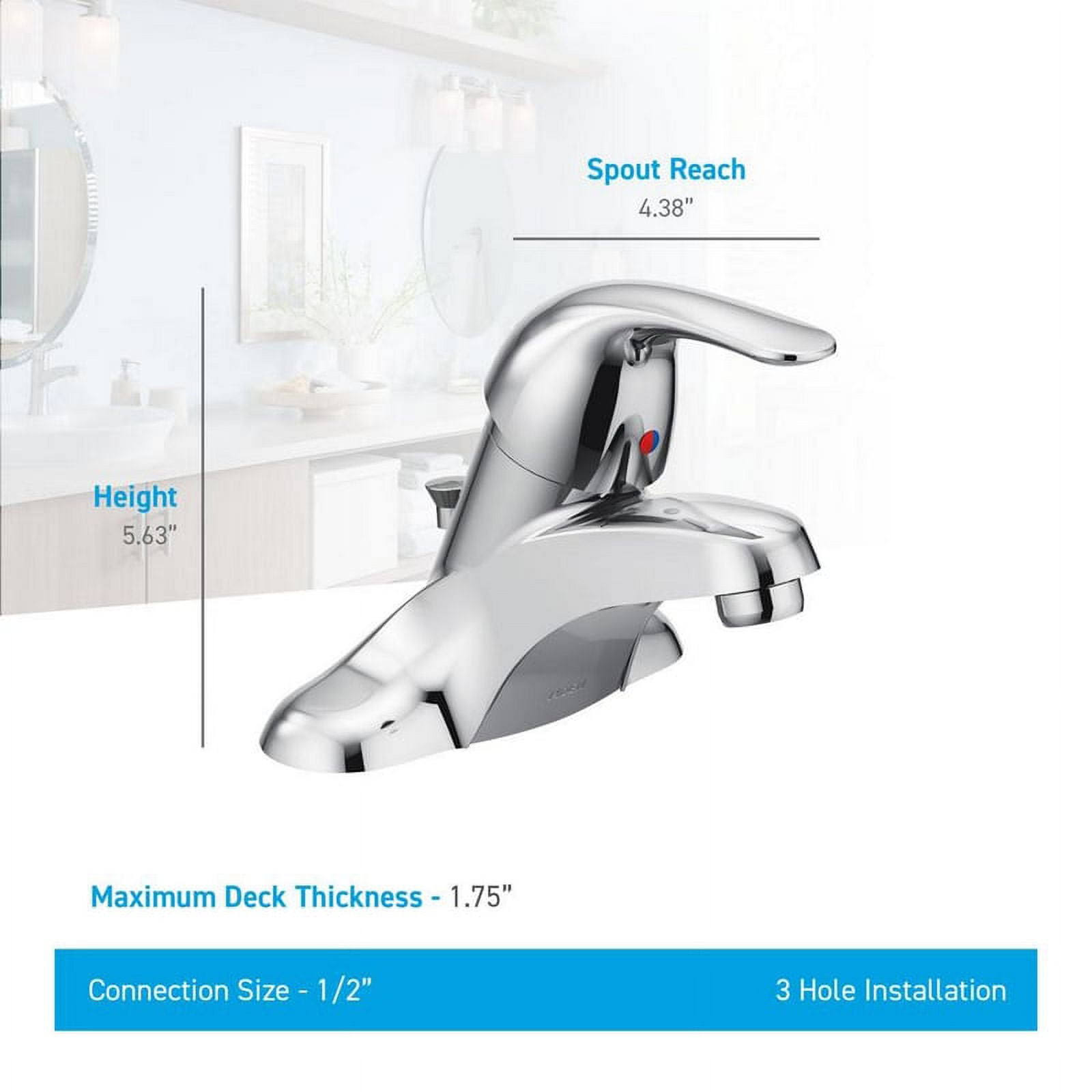 Moen WS84503 Adler Bathroom Faucet Chrome