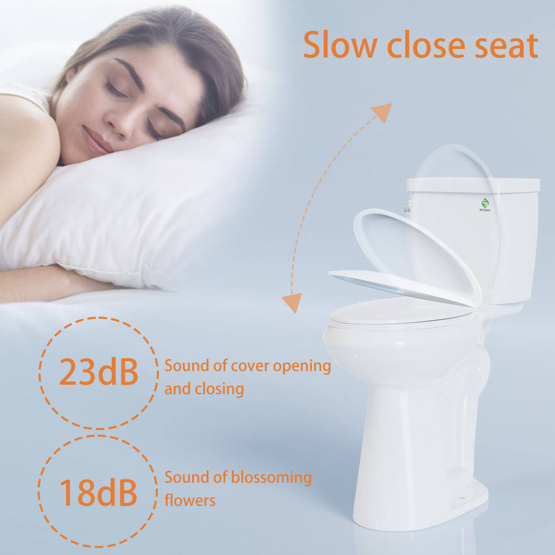 Superflo HT-140 21-Inch Height Extra Tall Toilet for Bathrooms, Elongated Toilet Seat,