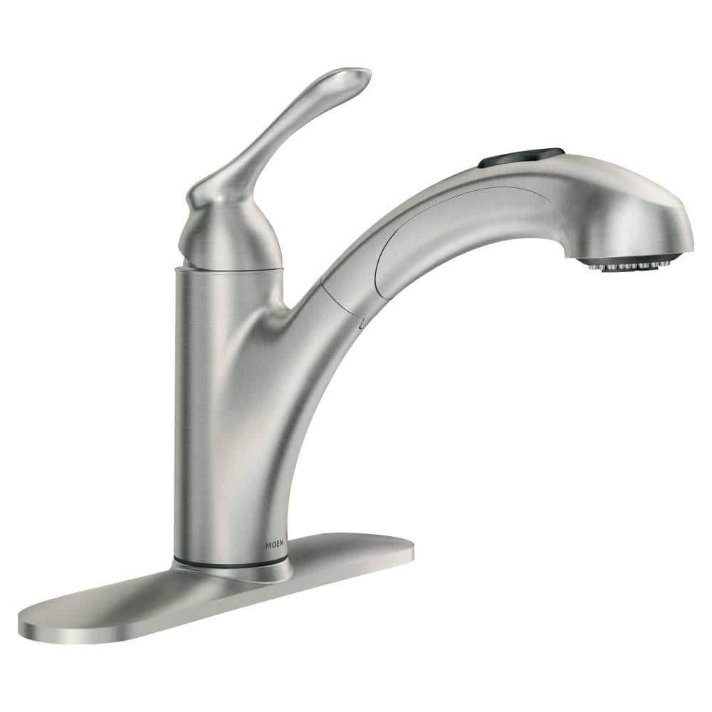 Moen 87017SRS Banbury Single Handle Pullout Sprayer Kitchen Faucet- Spot Resist Stainless
