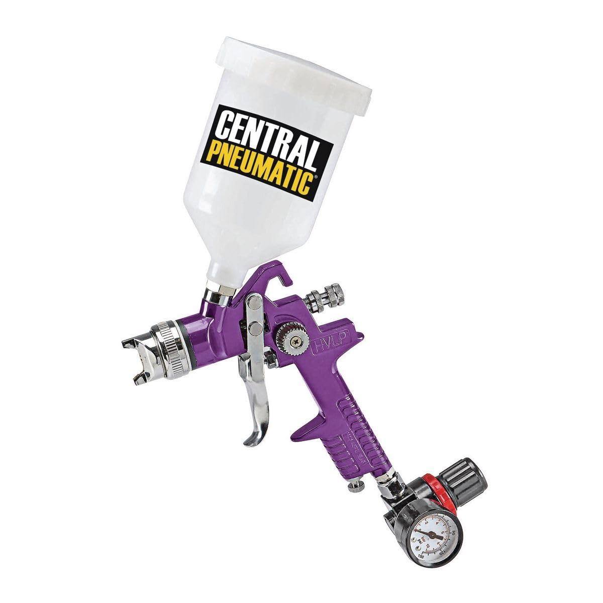 Central Pneumatic 20 oz. HVLP Gravity Feed Air Spray Gun with Regulator