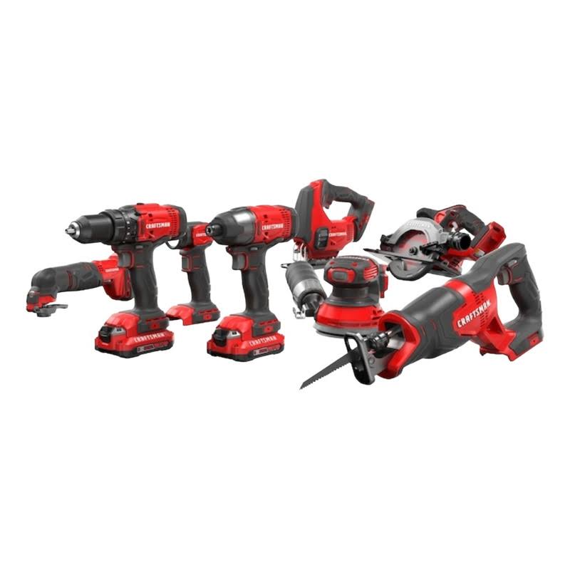 Craftsman 8-Tool Power Tool Combo Kit with Soft Case (Li-Ion Batteries Included and Charger Included)