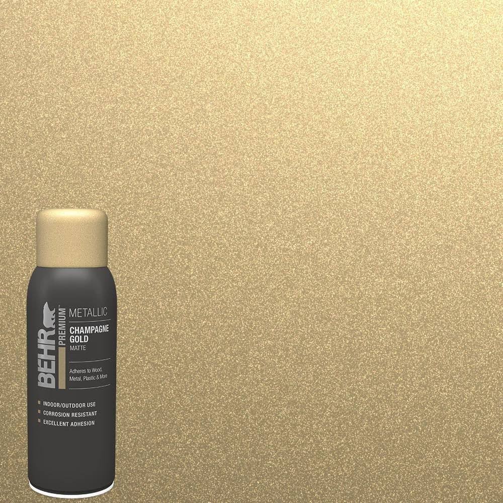 BEHR Premium 11 oz. #SP-208 Champagne Gold Matte Interior/Exterior Metallic Spray Paint Aerosol