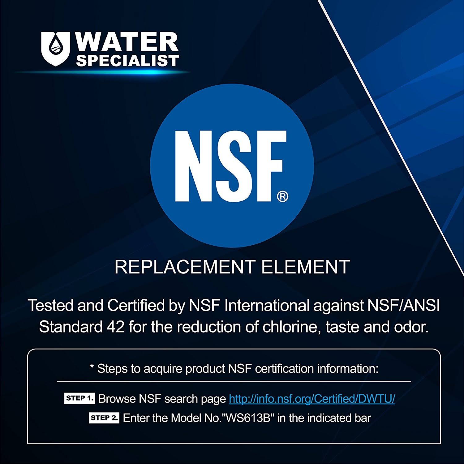 Waterspecialist MWF Refrigerator Water Filter, Replacement for GE Smartwater Mwfp , Mwfa, Gwf, HDX Fmg-1, Wfc1201, Gse25gshecss,