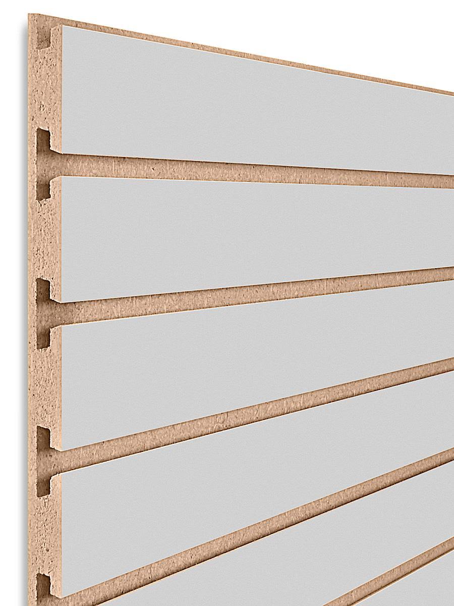 Slatwall Panels- 4 x 8', Gray Melamine- Anchor Core- Pack of 2- H-4774GR