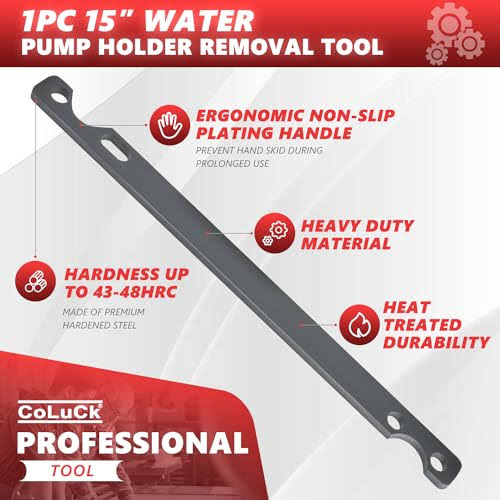 CoLuck Fan Clutch Wrench Set- 32mm & 36mm Wrenches Red- Fan Clutch Removal Tool Compatible with BMW, GM, Chevrolet, Fan Clutch Tool, Water Pump