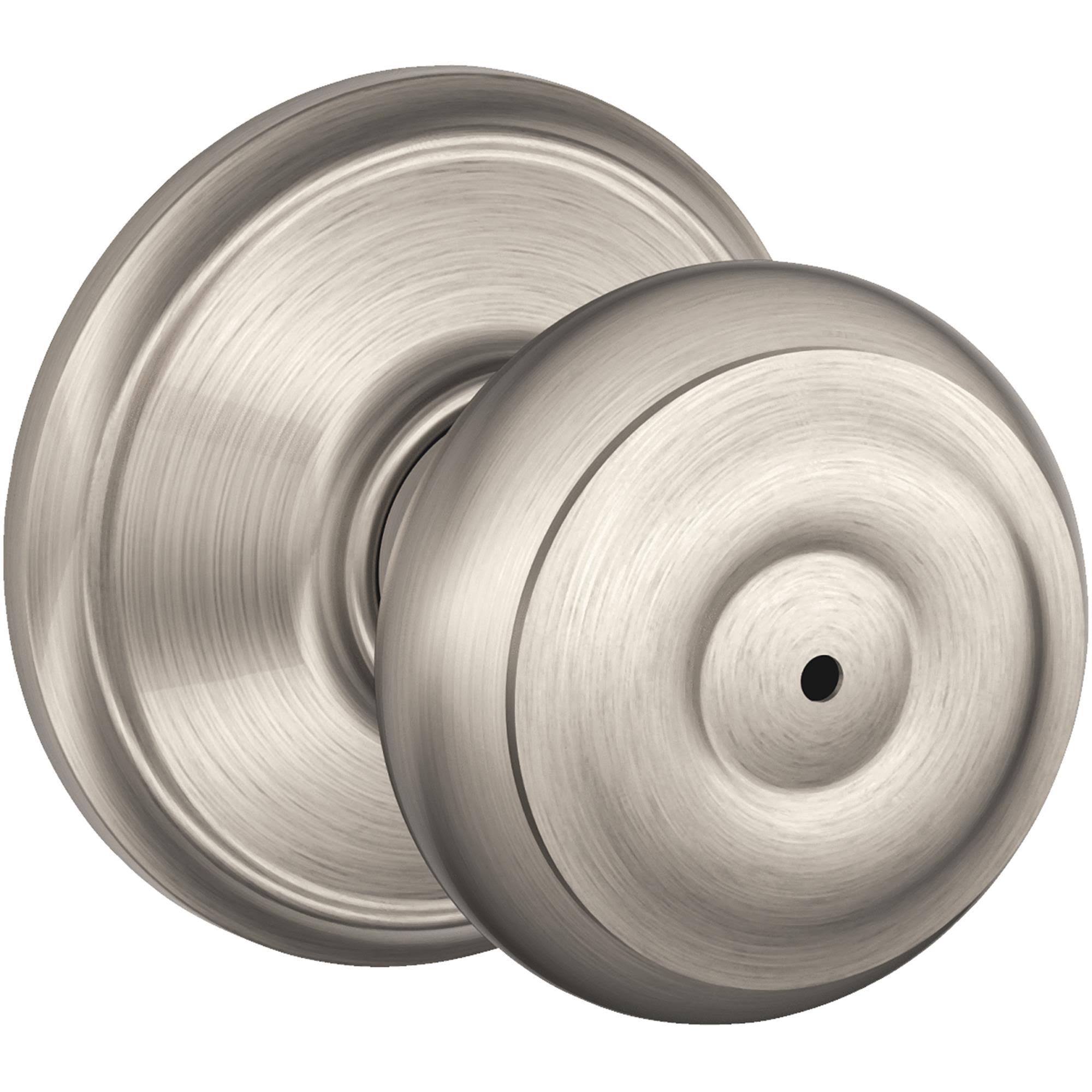Schlage F40GEO619 Georgian Privacy Knob, Satin Nickel