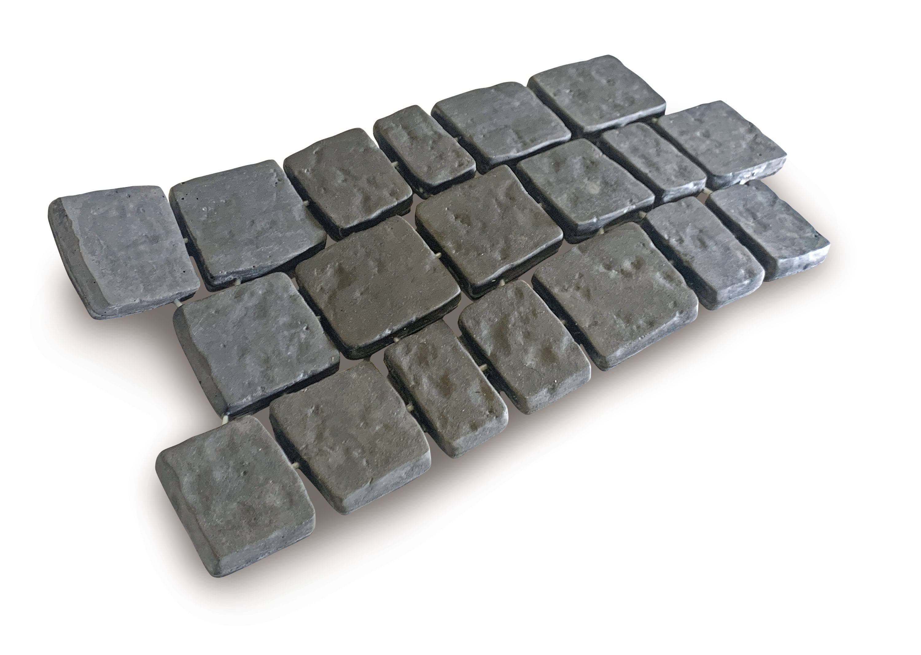 Riccobene 23.5-in L x 11.75-in W x 1-in H Irregular Charcoal Concrete Patio Stone in Gray | C125007