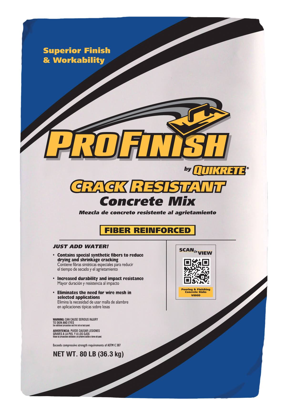 Quikrete 80-lb High Strength Concrete Mix in Gray | 100668