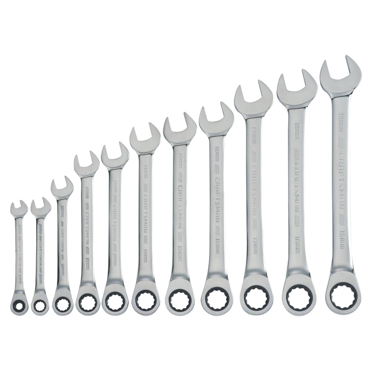 Craftsman Ratcheting Wrench Set, Metric, 11-Piece (CMMT87021)