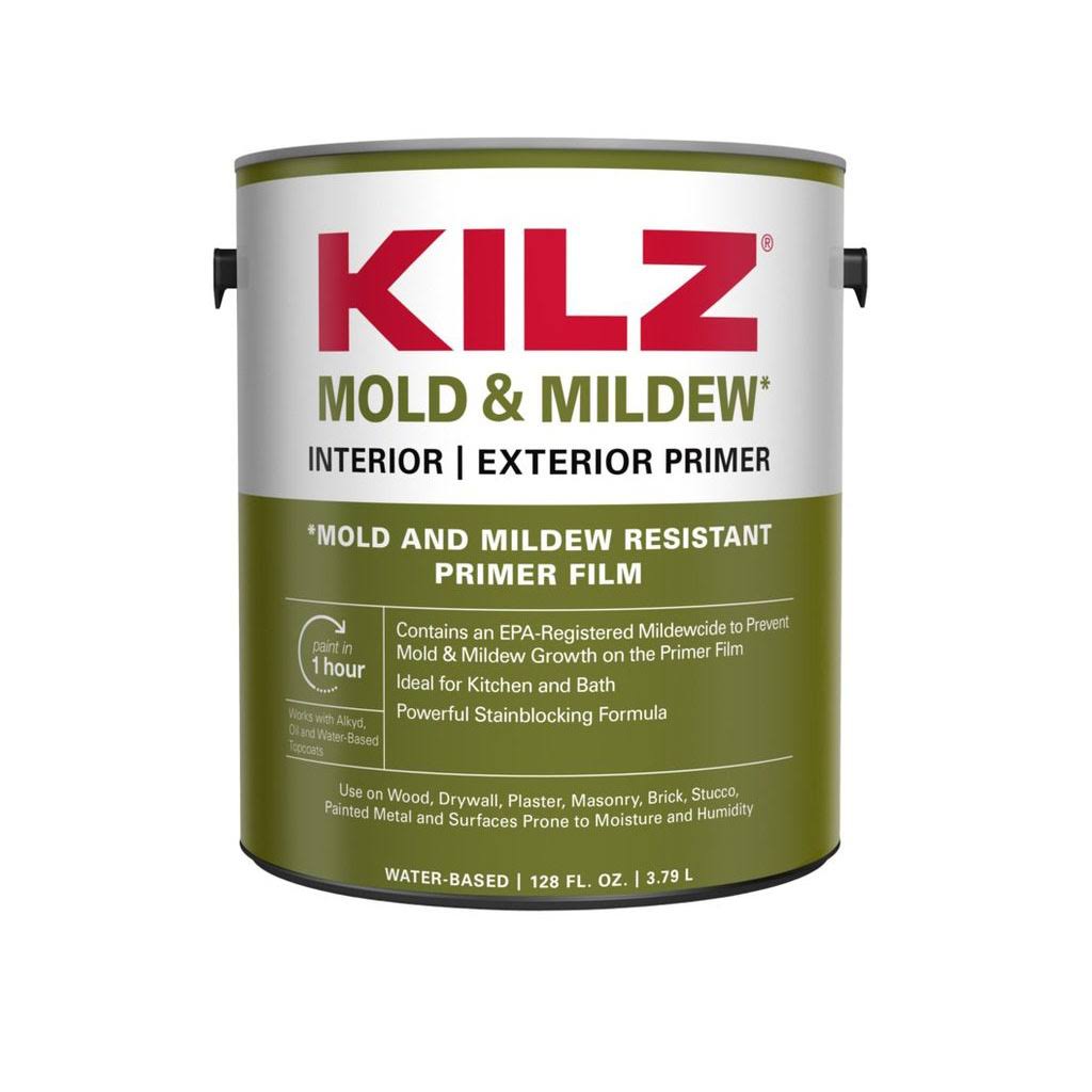 Kilz L204614 Mold & Mildew Interior/Exterior Primer, 1 Quart