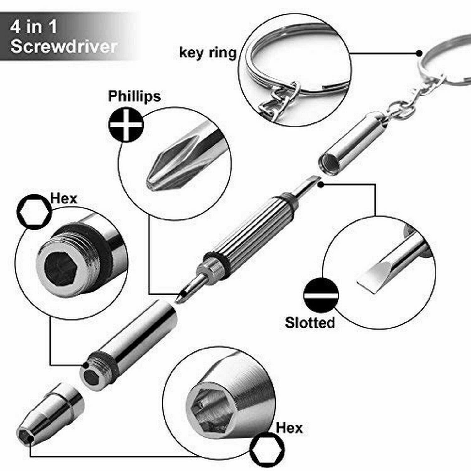 Eyeglasses Repair Kit 1100pcs Tiny Screws and 5 Pairs Nose Pads Stainless Steel Set with Micro Screwdriver Tweezer for Glasses Sunglasses Watch