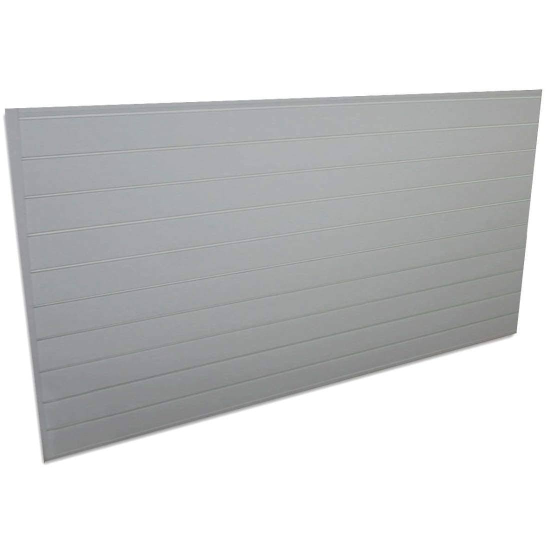 Proslat 8 ft. x 4 ft. PVC Slatwall- Light Gray