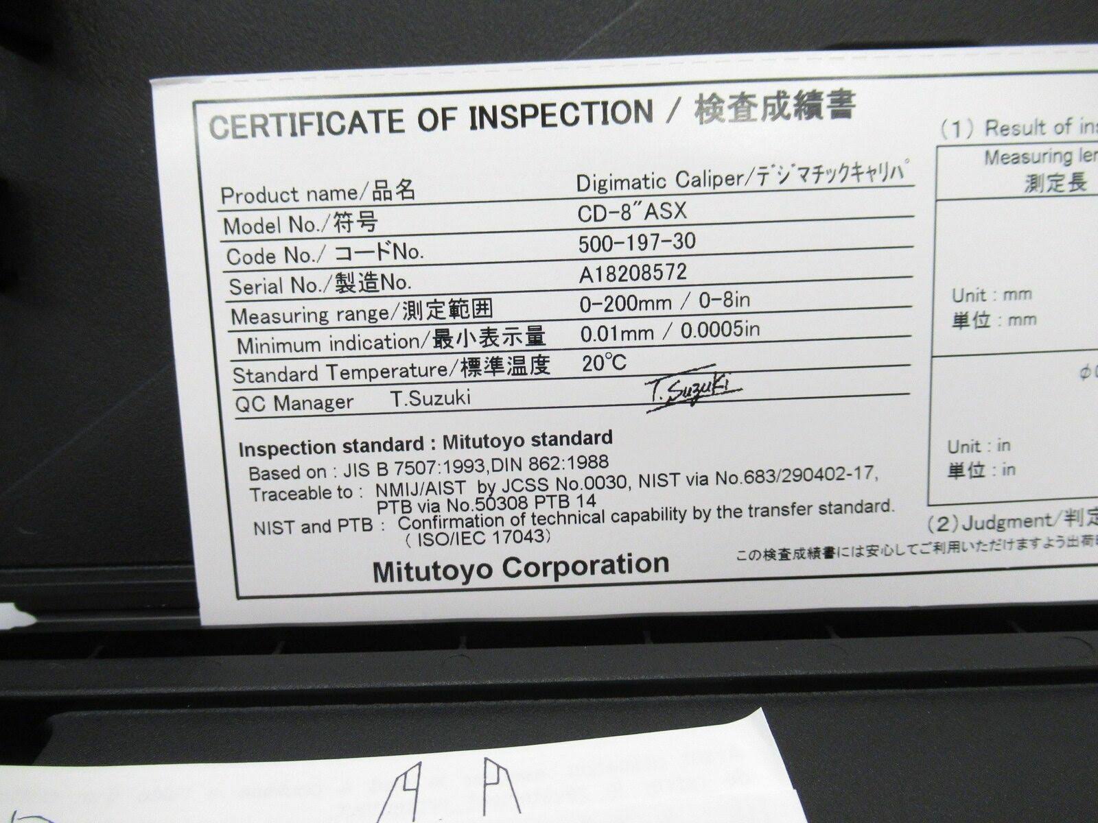 Mitutoyo 500-197-30 Digimatic Caliper