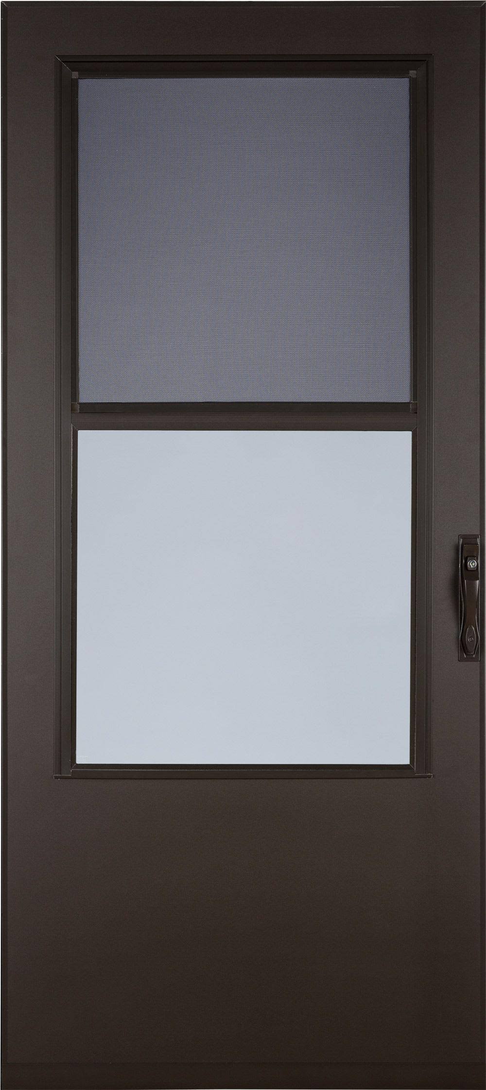 Larson West Point 36-in x 81-in Brown Mid-View Wood Core Storm Door | 37098042