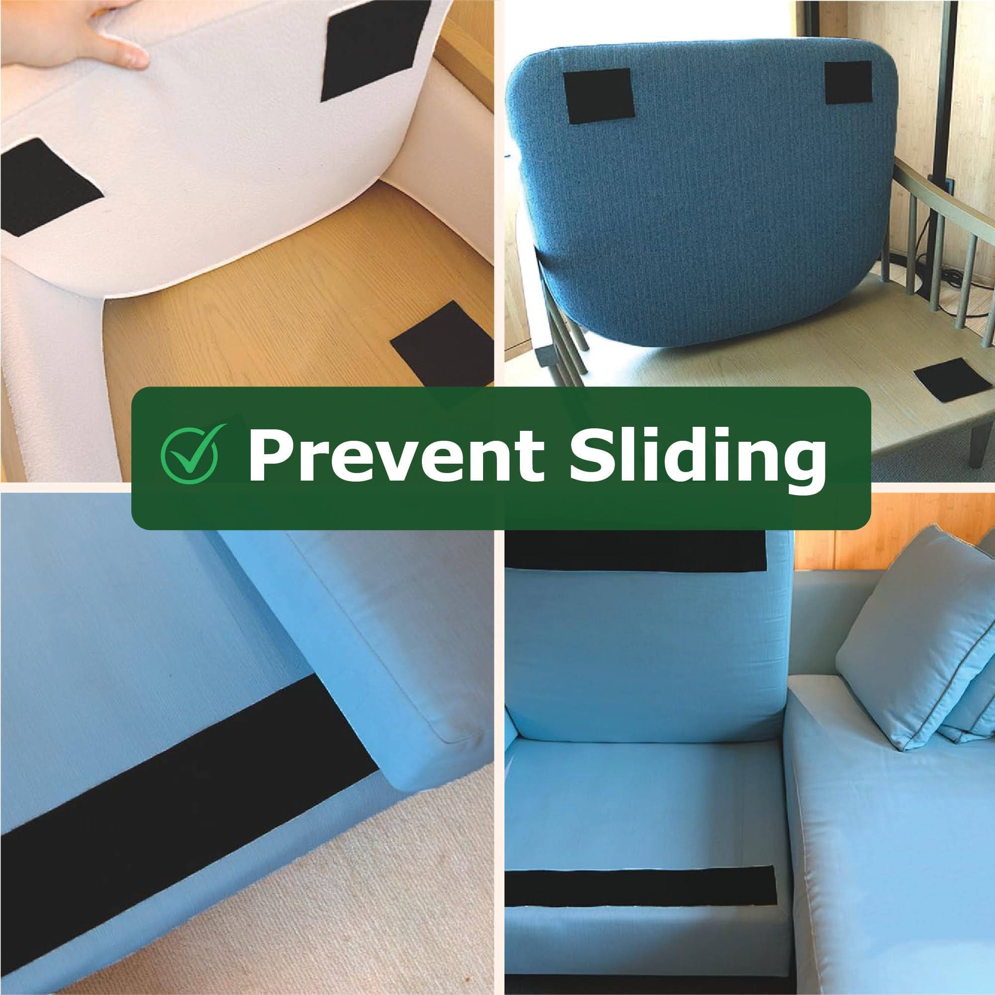 ECOHomes Couch Cushion Grip Tape Keep Couch Cushions from Sliding, 2 Sets 4.4 inch x 10 ft Heavy Duty Non Slip Cushion Pads Sheets, Strips with