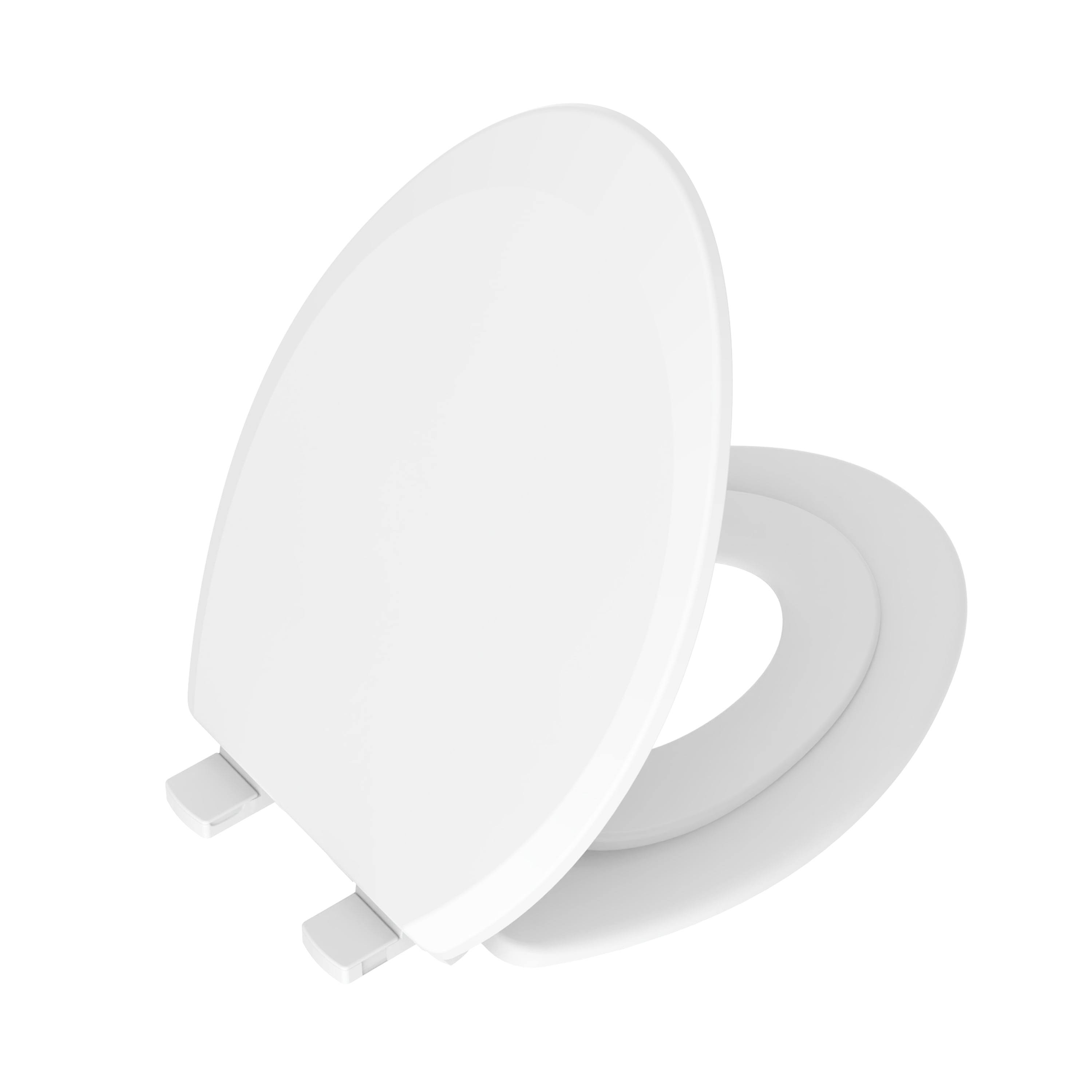 Mainstays 2-in-1 Plastic Elongated Potty Training Toilet Seat- Daisy White- Each