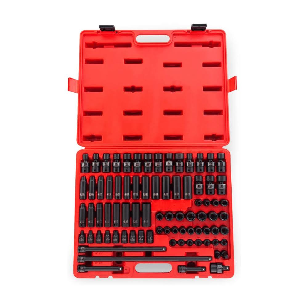 Sunex 3580, 3/8 inch Drive Master Impact Socket Set, 80 Piece
