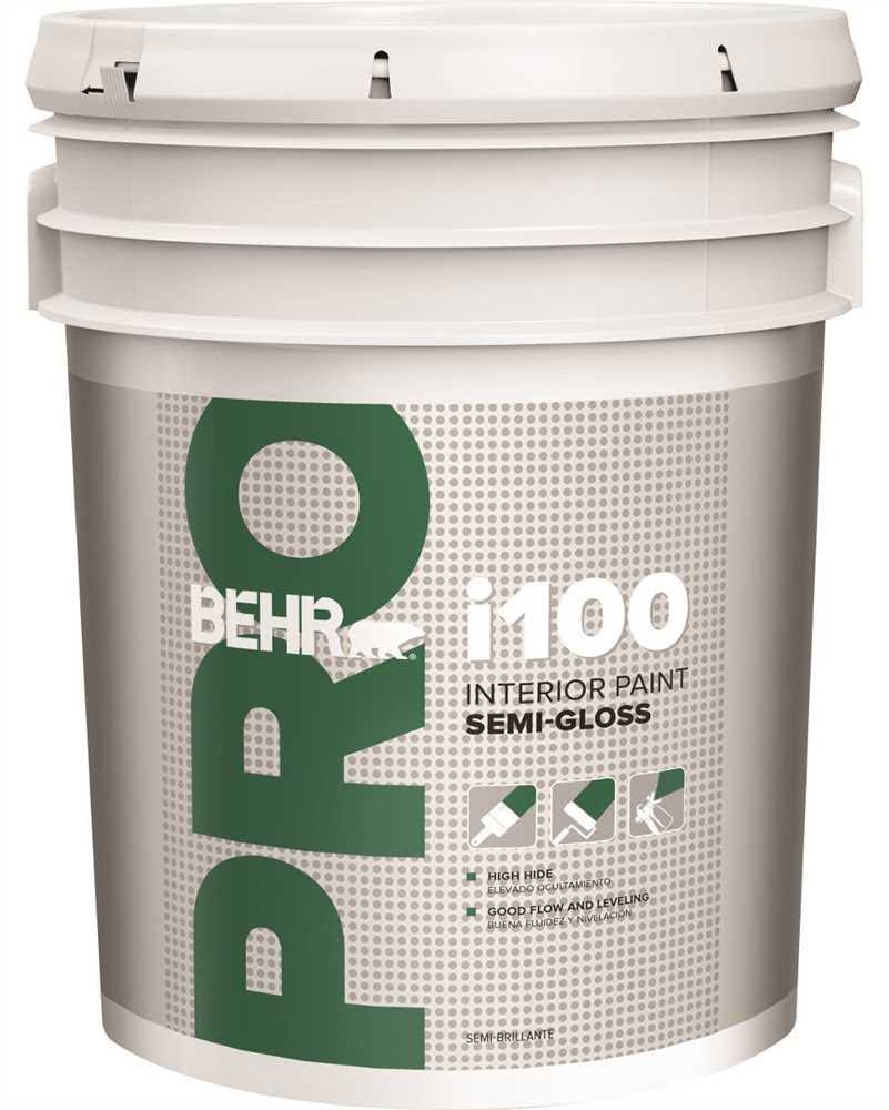 BEHR Pro i100 Semi-Gloss Interior Paint 5 Gallon White