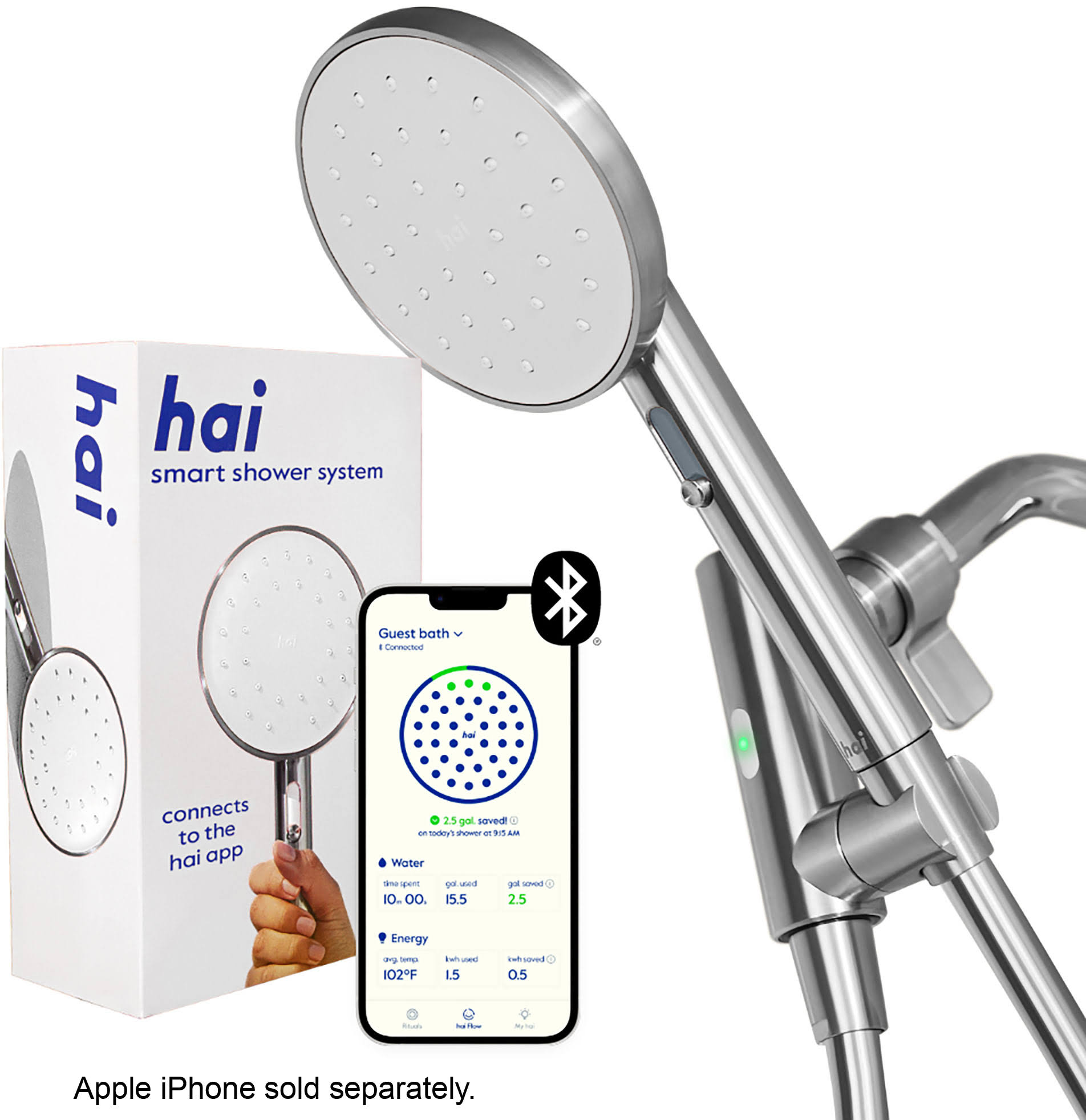 Hai- Smart 2.5 GPM Handheld Showerhead- Moon