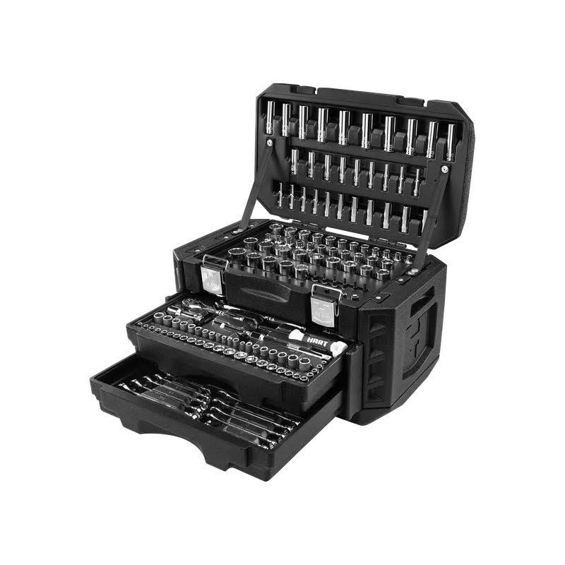 Hart Multiple Drive 270-Piece Mechanics Tool Set, Chrome Finish, Size: 1/4 inch, 3/8 inch, 1/2 inch
