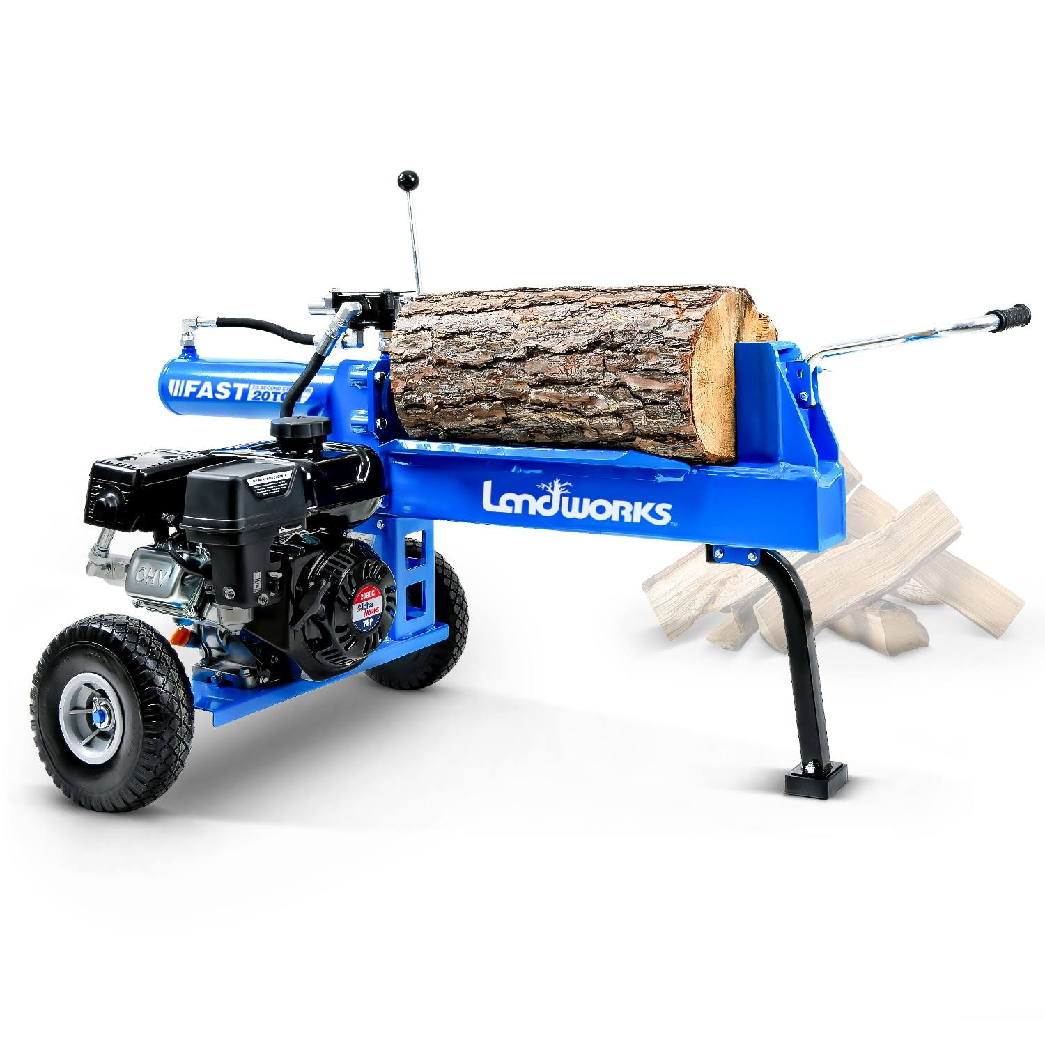 Landworks TRI-GUO079 7 HP GAS Powered Hydraulic Log Splitter