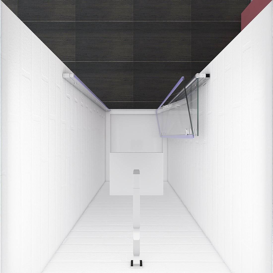 Sunny Shower Frameless Bi-Fold Shower Door 30