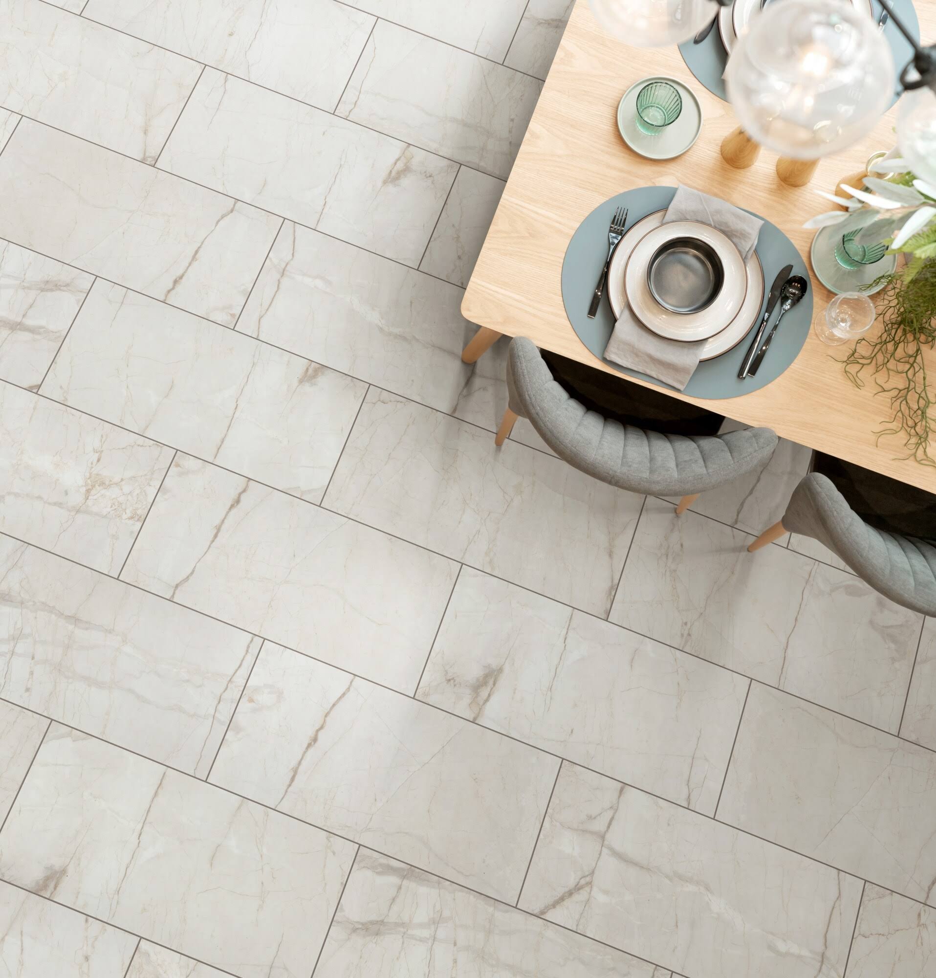 SMARTCORE Morning Light Marble 20-mil x 12-in W x 24-in L Waterproof Water Resistant Interlocking Luxury Vinyl Tile Flooring (15.83-sq ft/ Carton)