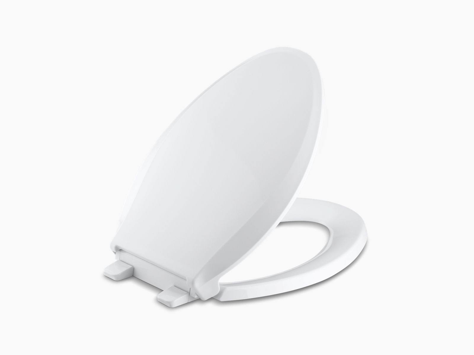 Kohler 4636-0 Cachet Quiet-Close with Grip-Tight Elongated Toilet Seat- White