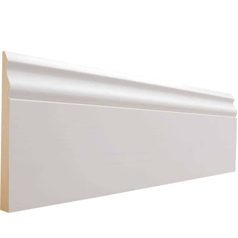 EverTrue 19/32-in x 5-1/4-in x 12-ft Primed MDF Baseboard Moulding