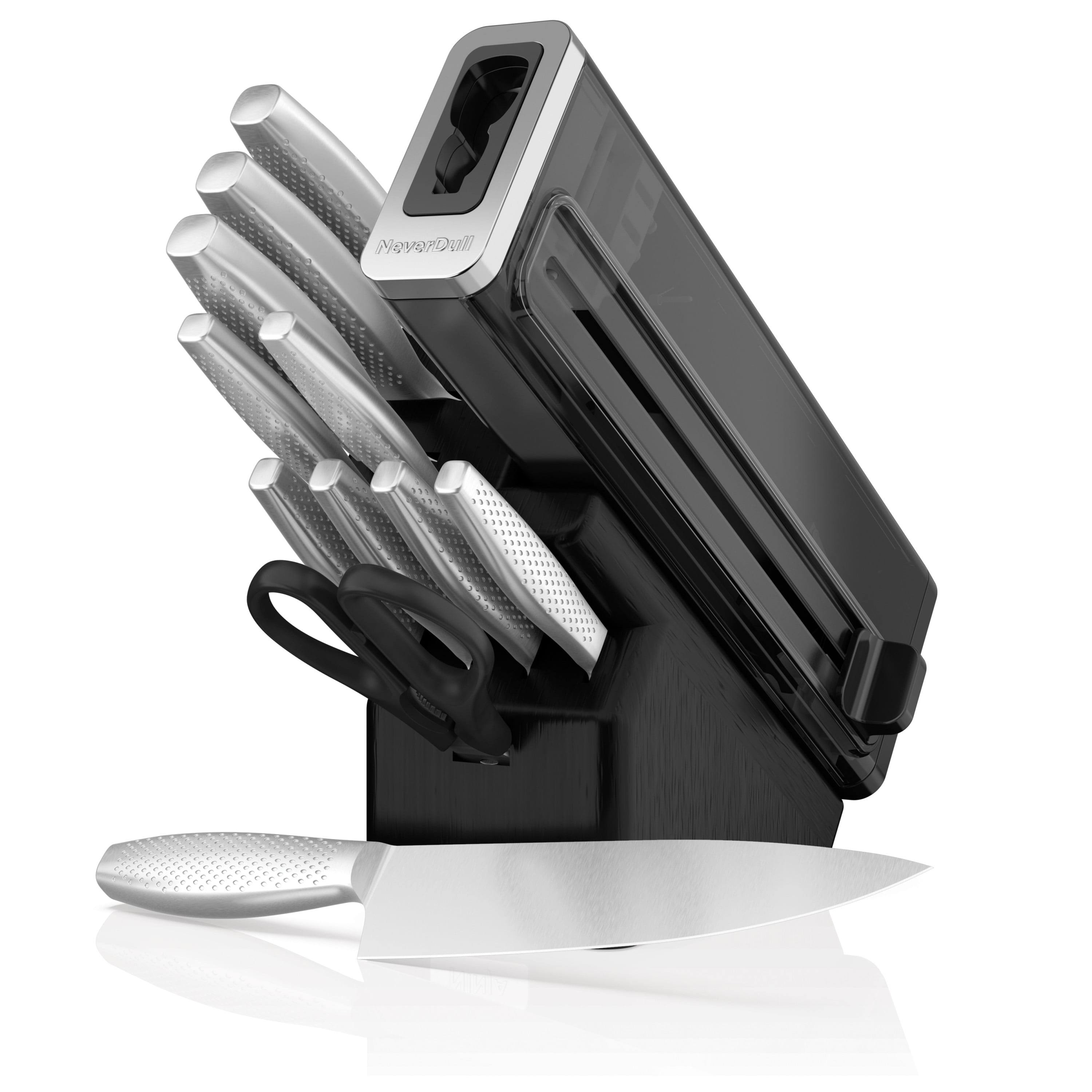 Ninja K22012 NeverDull Essential 12 Piece Stainless Steel Knife System with Built in Sharpener- 1 Each